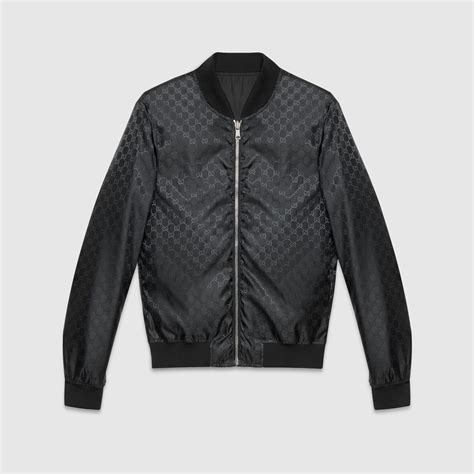 gucci nylon bomber jacket|gucci bomber jacket men's.